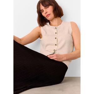 Whistles Oatmeal Lucy Button Front Knit Tank